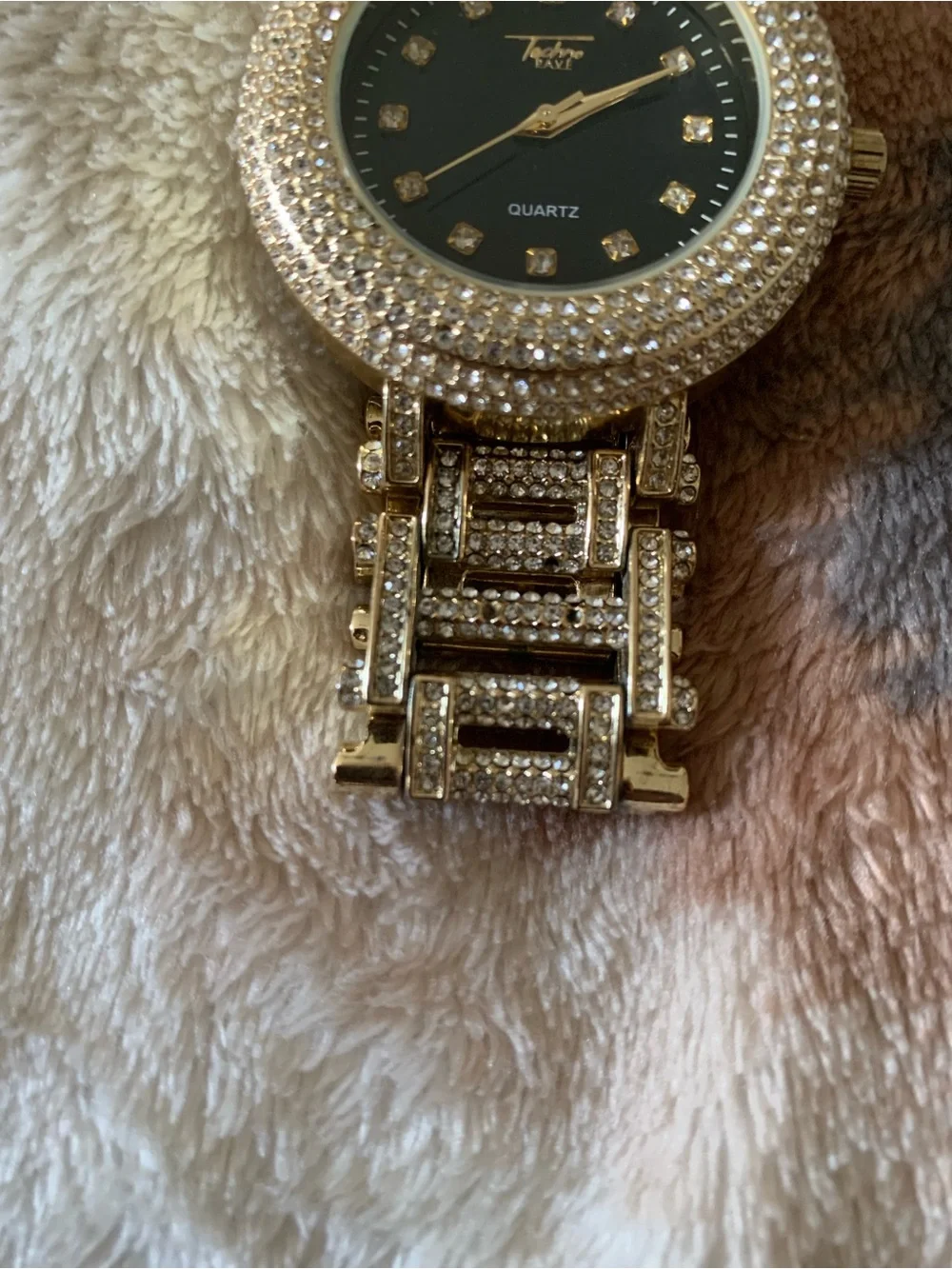 Techno pave 9109 iced watch for men's
